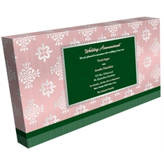 Wedding Announcement Gift Box Luxury Silver 6 Large Compartments